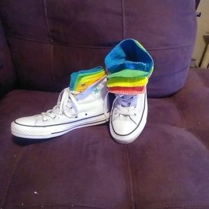 Converse quad tongue high tops!